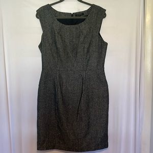 Tweed, black and green dress size 12